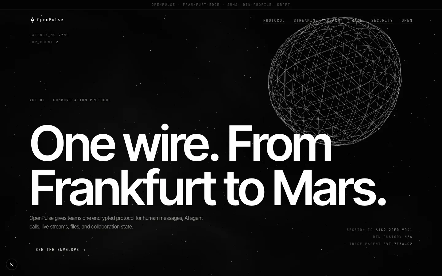 OpenPulse — wire between organizations that keeps running.